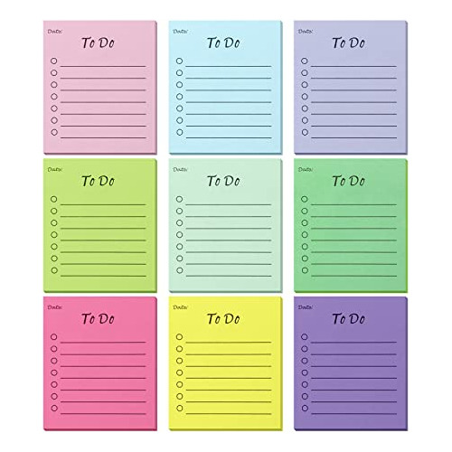 9 Blocs De Notas Adhesivas  To-do List , Colores De Car...