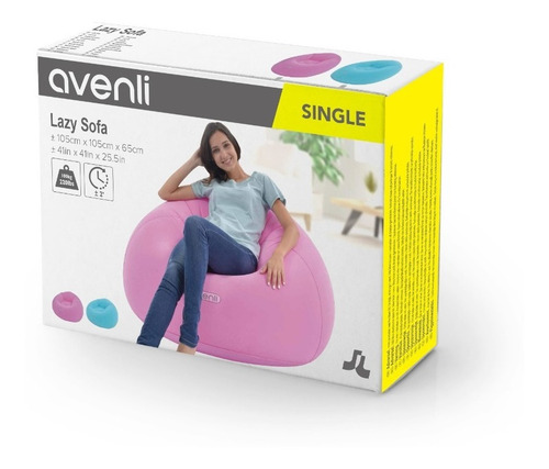Imagen 3 de 3 de Puff Sillón Inflable Milan Design Avenli