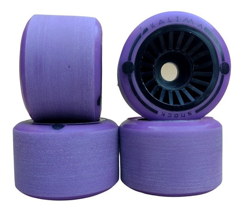 Imagen 3 de 4 de Ruedas Longboard Kalima Shoks 66 X 48mm 83a Labio Redondeado