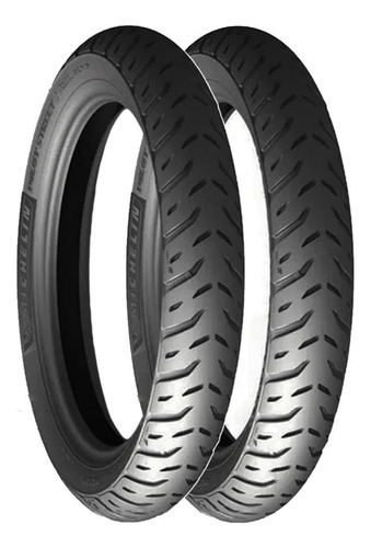 Kit Par Pneu 80 100 14 + 80 100 14 Michelin Pilot Street 2