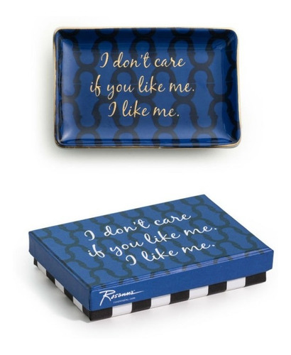 Charola Rectangular Decorativa I Don't Care Marca Rosanna