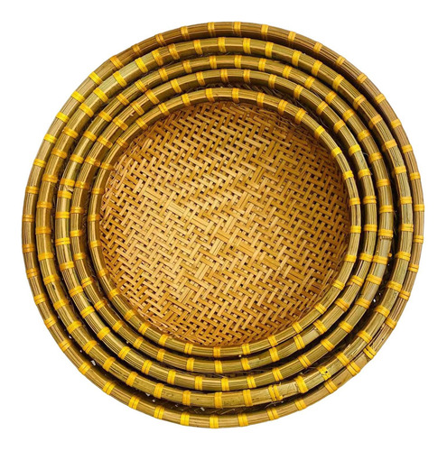 5x Cesta De Bambú, Cesta De Almacenamiento, Organización,