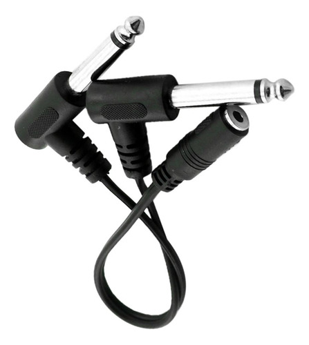For Estéreo De 3,5 Mm A 2x Cable Divisor En Y Ts De 6,35 Mm