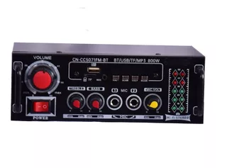 Amplificador De Sonido 220v-12v Usb-bluetooh Con Microfono