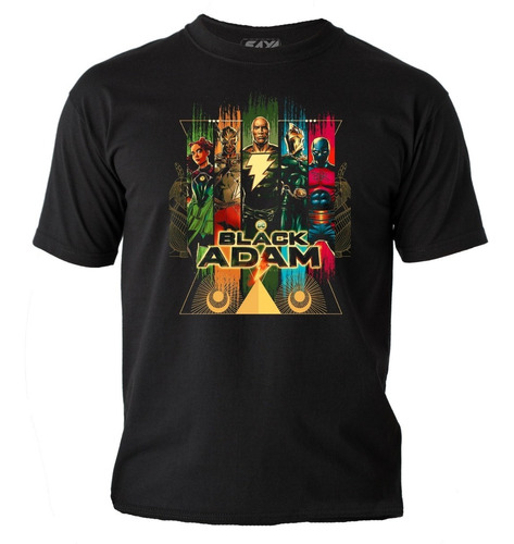 Camiseta Black Adam Algodón Super Héroe