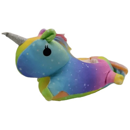 Pantuflas Unicornio Peluche Adulto Multicolor Adolescente 