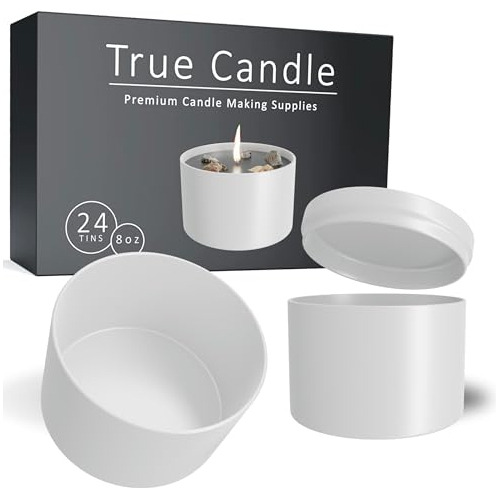 24 Latas De Velas Mate Blancas De Calidad Premium De 8 ...