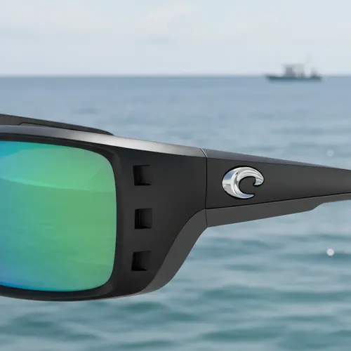 Óculos Costa Del Mar Permit Matte Black / Green Mirror 580g