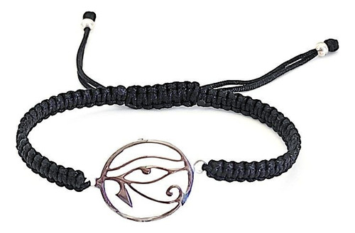 Pulsera  Macrame Y Plata 925 Con Punto De Luz