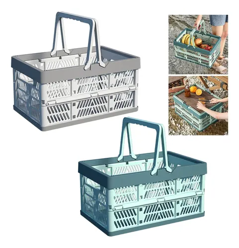2 Pcs Cesta Organizador Plegable Caja Canasta Almacenamiento