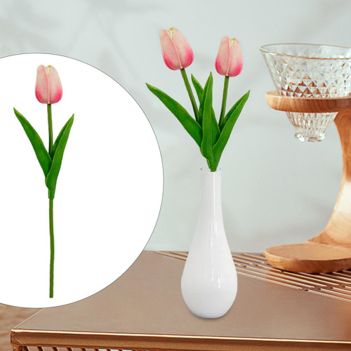Tulipán Artificial, Flor, Flor Realista, Adorno De Boda,