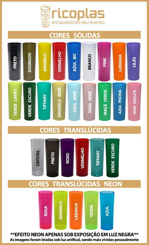 Imagem 2 de 8 de 50 Copos Personalizados Long Drink 350ml Muito + Resistentes