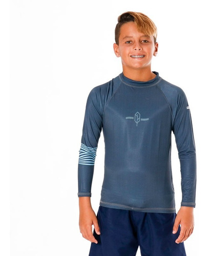 Camiseta Surf Infantil C/ Proteção Solar Pena Água Esportes