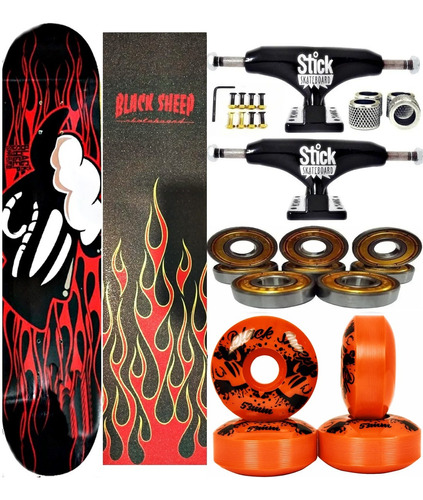 Skate Completo Pro Black Sheep. Produto 100% Original Top