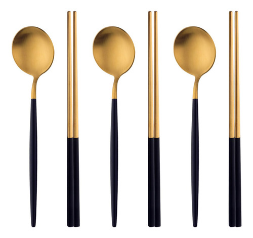 Juego De Palillos Y Cucharas Reutilizables, Cuchara Coreana