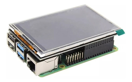 Pantalla Tactil 3.5 Raspberry Pi 4 Case Doble Ventilador Kit