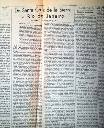 Isaac Rojas, Santa Cruz De La Sierra A Brasil 1969