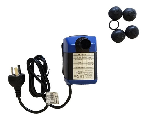 Imagen 8 de 8 de Bomba De Agua Rs 932 820l/h 1.8m Pecera Fuente Estanque 18w