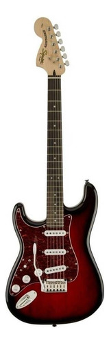 Guitarra eléctrica para zurdo Squier by Fender Standard Stratocaster de pino antique burst laca poliuretánica con diapasón de palo de rosa