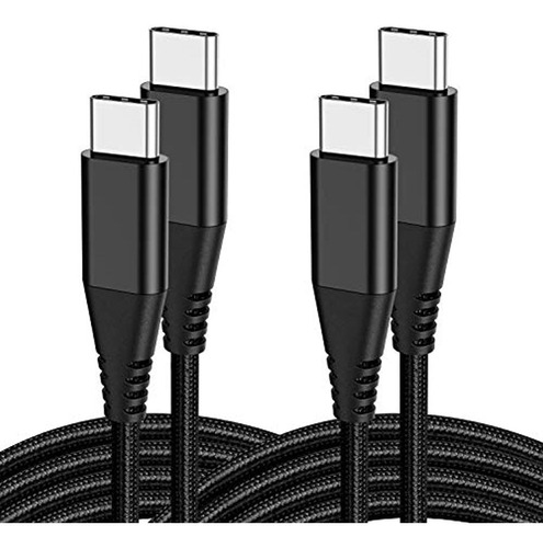 Cable Cargador Usb C A Usb C De 6 Pies, Paquete De 2 Para Sa