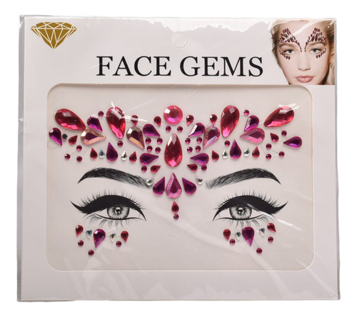 5 Paquetes De Gemas Pegatinas Faciales Decorativas Adhesivas