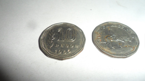 Moneda Argentina 10 Pesos 1965 ( El Resero) (Usado)