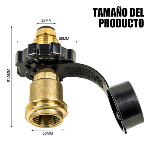 Adaptador Tanque De Con Perilla Manual Pol A Qcc1