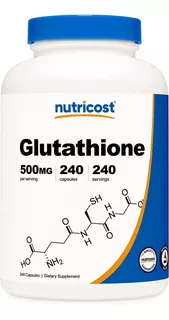 Glutathione Nutricost original 500mg 240 cápsulas