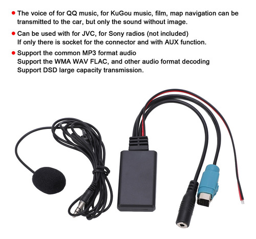 Para Cable Auxiliar Bluetooth Estéreo Alpine De 2009 En A