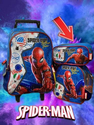 Imagen 1 de 4 de Cartuchera Rectangular Spiderman Serie 2