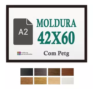 Moldura A2 60x42 Para Quadro Poster C/ Petg Melhor Qualidade