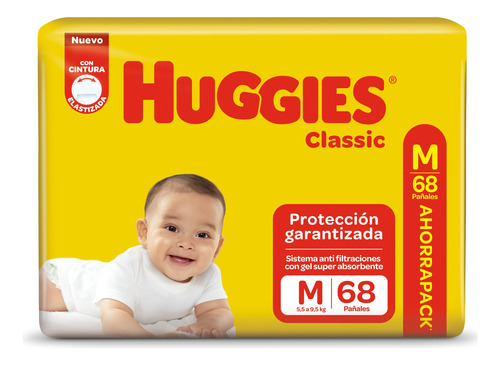 Pañales Huggies Classic Triple Protección Pack Mensual