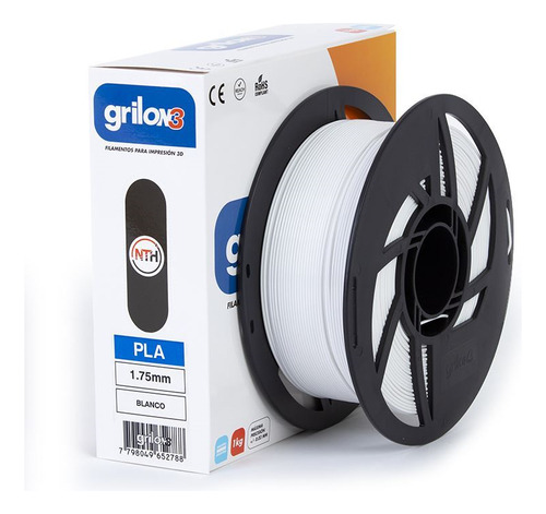 Grilon3 filamento 3d pla de 1.75mm de 1kg blanco