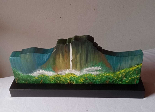 Paisaje Venezolano Pintado Sobre Madera