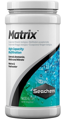 Matrix Seachem Filtración Biologica 250 Ml Rinde 200 Litros
