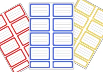 Comprar Kit Imprimible De Etiquetas Escolares De Colores Primarios