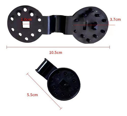 50 Clips De Parasol Para Lona De Malla De Patio, Red Negro