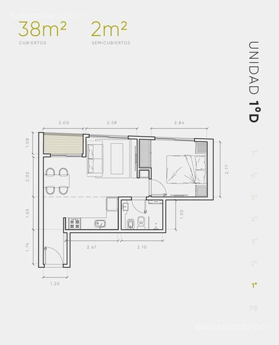 Imagen 19 de 30 de Departamento 2 Amb Con Terraza - Villa Urquiza