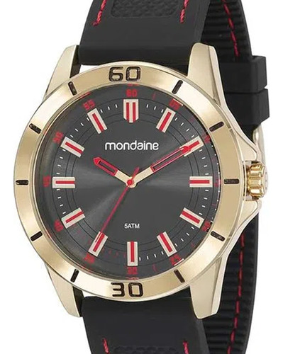 Relógio Mondaine Dourado Couro Masculino 99375gp Mvdi2