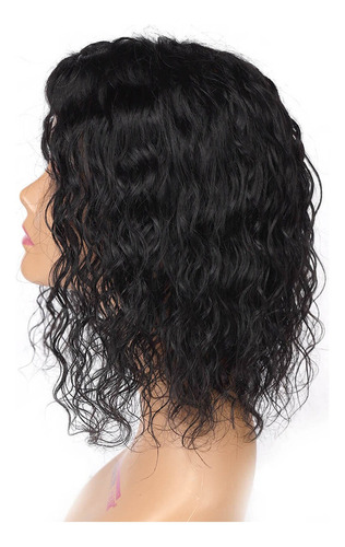Peruca De Cabelo Humano Cacheado 35/40 Cm