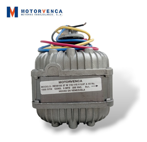 Motor Ventilador 37w 115v 1550rpm Motorvenca Rev8105