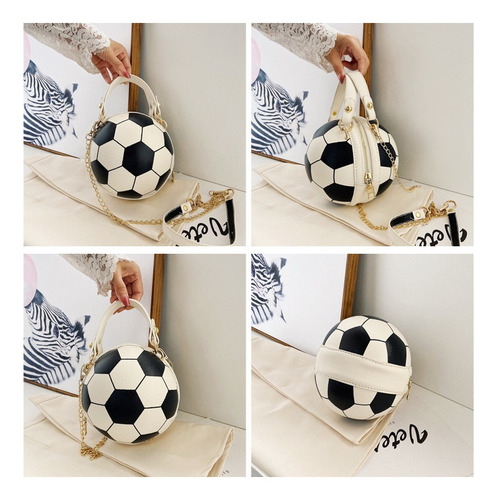 Elegante Bandolera Con Forma De Balón De Fútbol, Monedero,