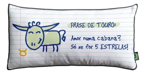 Almofada A Frase Do Signo É Cor ESTAMPADA Desenho do tecido Touro