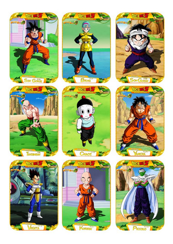 25 Photocards Foto Tarjetas Coleccionable Dragon Ball Z