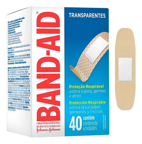 Band-Aid Curativos Transparente 40 unid. original lacrado
