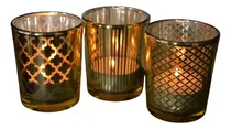 Comprar Set X 6 Fanales Mini 6,5x5 Porta Velas Dorados Made In India
