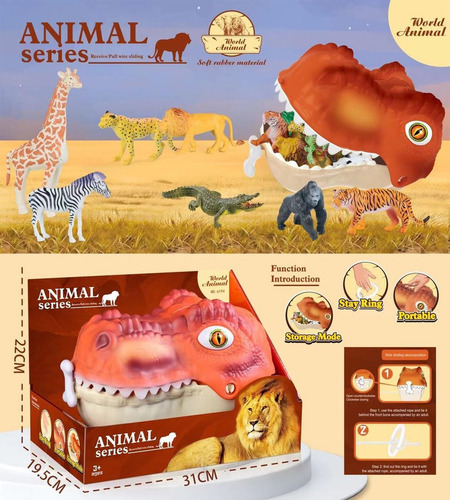 Dinosaurio Cabeza Guarda Personajes Mas Accesorios Zippy Toy