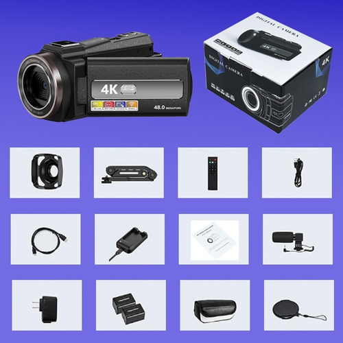 4k Videocámara Cámara De Vídeo Wi-fi Cámara Digital Pantalla