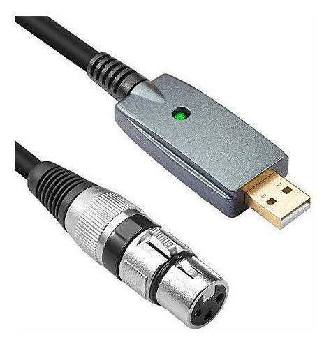 Interfaz De Guitarra Disino Cable De Micrófono Usb, Xlr Hem