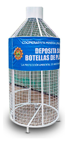 Botella Recicladora En Malla Metálica - 900 L.